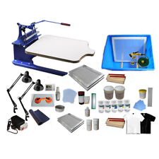 One Color Silk Screen Printing Kit Pallet Adjustable Press Exposure Unit