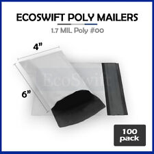 100 4 X 5 Ecoswift White Poly Mailers Shipping Envelopes Self Seal Bags 17 Mil