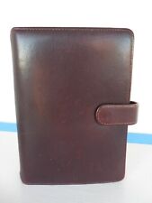 Franklin Covey Quest Pocket 78 Rings Planner Binder Leather Snap Brown Usa