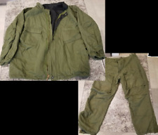 2 Piece Military Hazmat Chemical Suit Charcoal Lined Od Green X Large