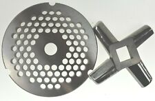 32 X 14 6mm Stainless Meat Grinder Plate Amp Heavy Duty Knife For Hobart Biro