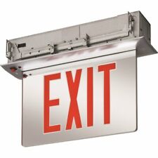 Edgr W 1 R El M4 Lithonia White Exit Sign Light Led Red Letter 120127v New