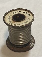 Vtg Stay Brite 18 Solder Solid Partial 16 Ounce Spool J W Harris Co