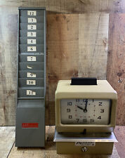 Acroprint 125nr4 Manual Print Time Clock Lathem Time Card Holder And 2 Keys