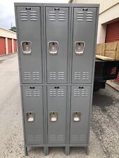 Hallowell Double Tier 6 Door Premium Steel Lockers