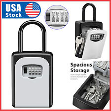 Wall Mounted 4 Digit Combination Key Lock Storage Safe Security Box Outdoor Home