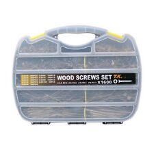 Flat Head Phillips Wood Screws Drywall Chipboard Screws Assortment Kit1600 Pcs