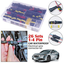 26 Sets 1 4pin Automotive Waterproof Car Auto Electrical Wire Connector Plug Kit