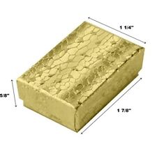 Wholesale 200 Small Gold Cotton Filled Jewelry Gift Boxes 1 78 X 1 14 X 58