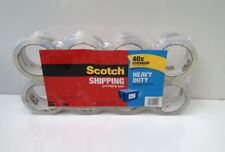 Scotch Heavy Duty Shipping Packaging Tape 8 Pack 546 Yards Per Roll Clear New