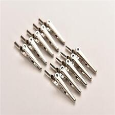 10x Stainless Steel Alligator Crocodile Clips Test Cable Lead Screw Fi Bh