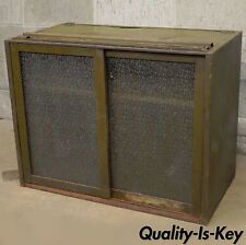 Remington Rand Industrial Green Steel Metal Stacking Barrister Storage Cabinet A