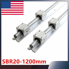 2 Pcs Sbr20 1200mm Linear Rail Fully Supported Shaft Rod With 4pcs Sbr20uu Block