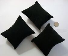 3 Black Velvet Bracelet Watch Pendant Display Pillows 3 14x2 34x1 58 Jd002