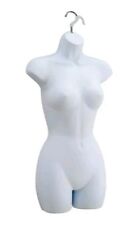 Mannequin Female Dress Form Hard Plastic White With Hook For Hanging