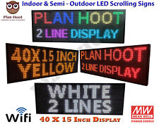 40x15 Wifi Usb Led Programmable Scrolling Sign For Semi Outdoor Indoor Use