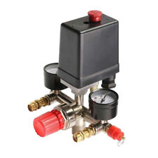 90120psi Air Compressor Pressure Switch Control Valve Manifold Regulator Gauge