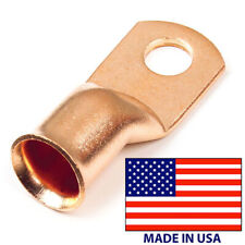 10 Copper Lug 4 Awg Gauge 38 Ring Wire Terminal Battery Cable End Connector