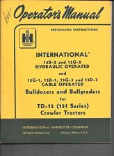 New Listingoriginal 1962 Ihc Td 15 Installing Instructions Of The Bulldozer Blade Manual