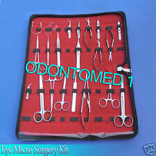 28 Pc Or Grade Veterinary Ophthalmic Eye Micro Surgery Surgical Instruments Kit