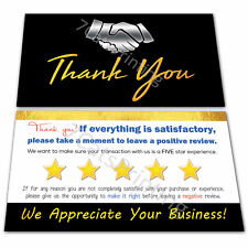 100 For Ebay Thank You Cards Amazon Black Gold Colors