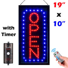 19x10 Led Business Open Sign Advertisement Board Remotecontrolamptiming Function