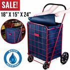 Waterproof Shopping Cart Liner Folding Basket Rolling Wheels Bag Fits Snugly