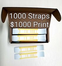 1000 Self Sealing Yellow 1000 Currency Straps Money Bills Paper Bands Usa Made