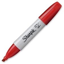 Sharpie Permanent Marker Chisel Marker Point Style Red Ink 1 Each