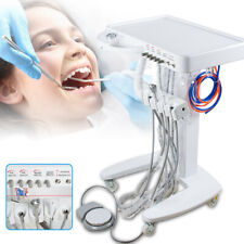 New Listingportable 4 Hole Dental Mobile Self Delivery Cart System Pneumatic Weak Suction
