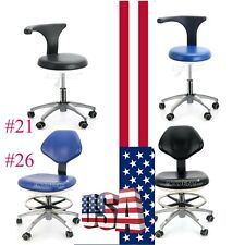 Dental Medical Doctor Assistant Stool Adjustable Mobile Chair Pu Leather 4 Types