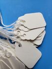 Blank White Merchandise Price Tags W String Jewelry Retail Strung 10-100-1000