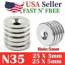 Us N35 Countersunk Ring Round Disc Strong Magnets Rare Earth Neodymium Hole