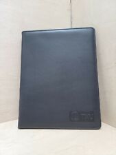 Professional Business Black Leather Padfolio Writing Tablet Folder Txu Embossing