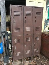 Locker Cabinet Wardrobe 3 Large Compartments Metal Industrial Changing Storage