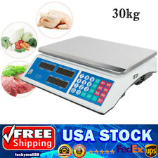 Digital Lcd Weight Price Scale 66lb 30kg Computing Retail Food Meat Deli Produce