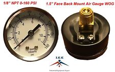 Iee Air Compressor Pressure Gauge 15 Face Back Mount 18 Npt 0 160 Psi