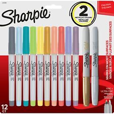 Sharpie Permanent Markers Ultra Fine And Fine Point Assorted Colors 12 Count