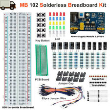 Mb 102 Solderless Breadboard Protoboard 830 Tie Points Test Pcb Learning Set Kit