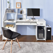 Computer Desk With Drawers Shelf Laptop Home Office Desk Pc Table Workstation