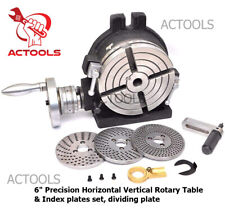 6 Precision Horizontal Vertical Rotary Table And Index Plate Set Dividing Plate