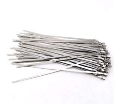 50pcs 8 Stainless Steel Metal Cable Zip Tie Strap Locking Exhaust Pipe Header