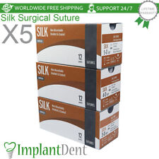 5 Dental Non Absorbable Braided Amp Coated Surgical Silk Suture Implant Surgery