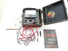 Original Simpson 260 Volt Ohm Meter Multimeter Test Leads Wood Case Manual Extra