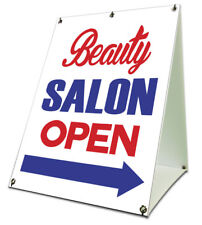 Beauty Salon Open Sidewalk A Frame 18x24 Outdoor Store Retail Sign