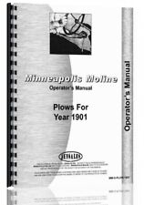 Operators Manual 1901 Minneapolis Moline Horse Drawn Plow