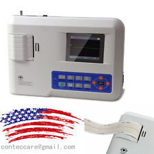 Us Seller Portable Ecg Machine 1 Channel 12 Lead Ekg Electrocardiograph Ecg100g