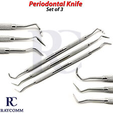 Dentist Surgical Scraper Gingivectomy Periodontal Knifes Laboratory Tools X3