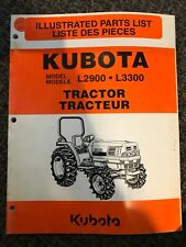 Kubota Tractor Illustrated Parts List L2900 L3300