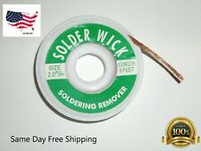 20 Mm Desoldering Braid Solder Remover Copper Wick Spool Wire Cable 15m Usa